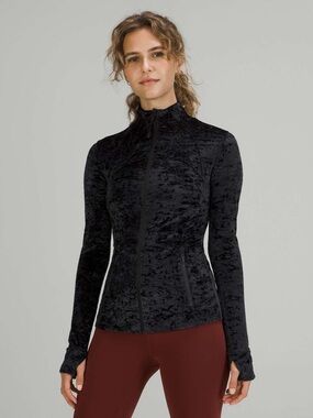 Lululemon black Velour Define Jacket